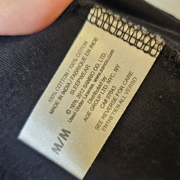 👍Hello Kitty black pink and white cotton knit graphic tank top girls size M US. - Picture 6 of 6